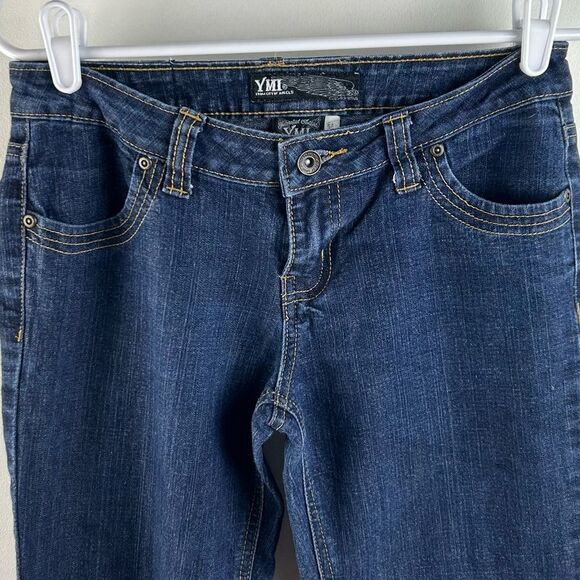YMI Medium Wash Cotton Blend Skinny Low Rise Jeans Juniors size 5 Y2k - Picture 7 of 7